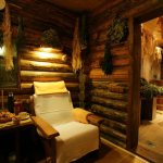 Bathhouse made of timber