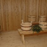 Photo of the interior arrangement of the steam room