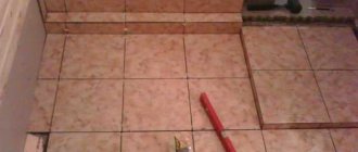 How to lay tiles on the floor in a bathhouse with your own hands