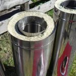 Pipe for assembling a stove smoke exhaust sandwich duct